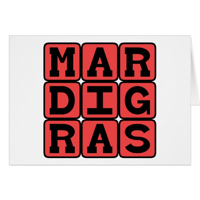 Mardi Gras, Fett Dienstag (Vorderseite (Horizontal))