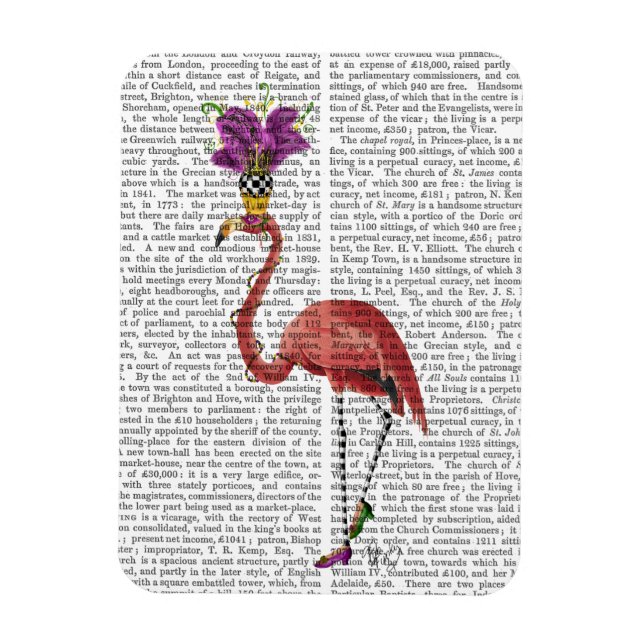 Mardi Gras Flamingo Full Magnet (Vertikal)