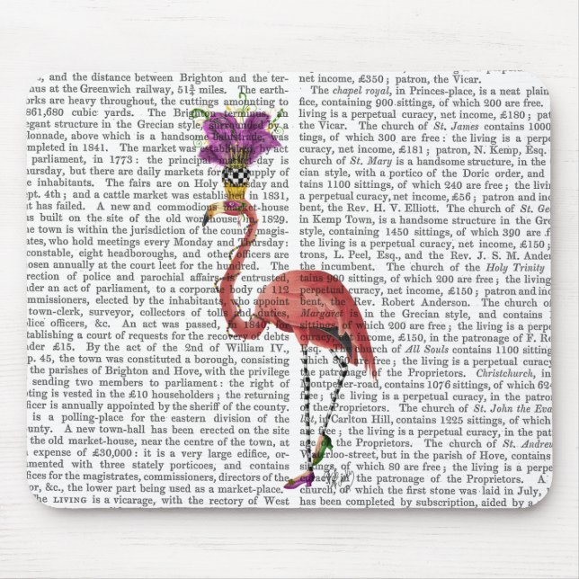 Mardi Gras Flamingo Full Mousepad (Vorne)