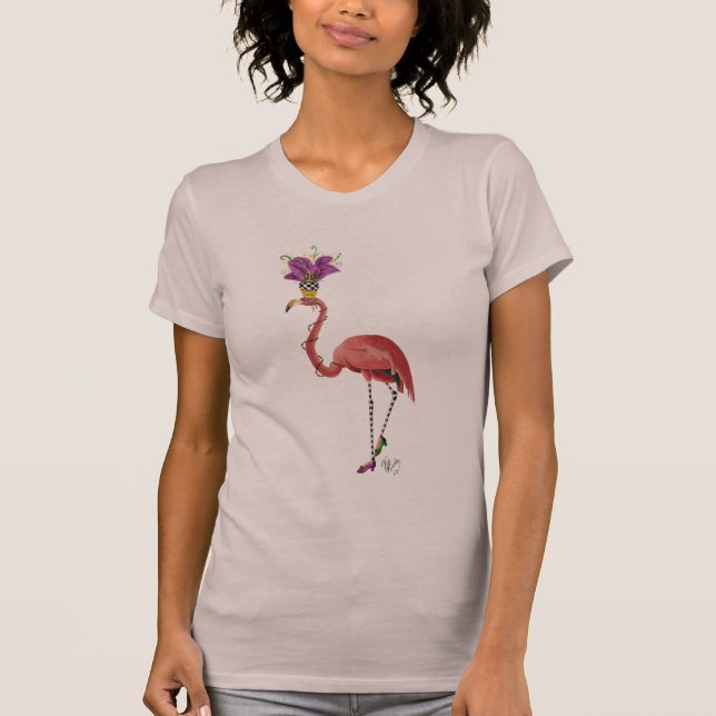 Mardi Gras Flamingo Full T-Shirt (Vorderseite)