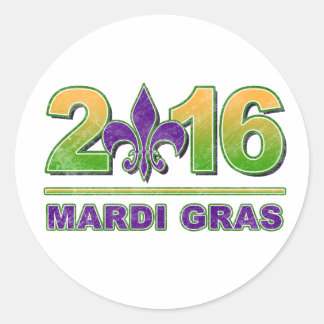 Mardi Gras Fleur-de-Lis 2016 Sticker
