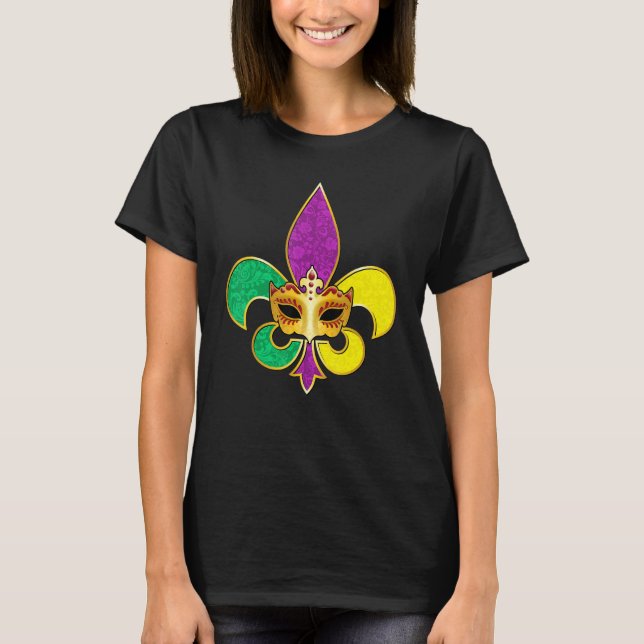 Mardi Gras Fleur De Lis 2023 Party Festival Men Wo T-Shirt (Vorderseite)