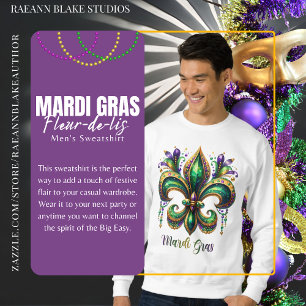 Mardi Gras Fleur-de-lis Herren Sweatshirt