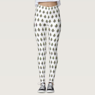 Mardi Gras Fleur-de-lis Muster Leggings