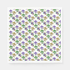 Mardi Gras Fleur de Lis Serviette
