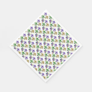 Mardi Gras Fleur de Lis Serviette