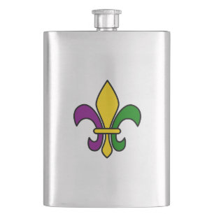 Mardi-Gras-Fleur-de-lys Flachmann