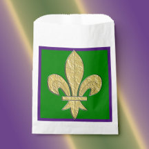 Mardi Gras Fleur-de-Lys Gastgeschenk Bags