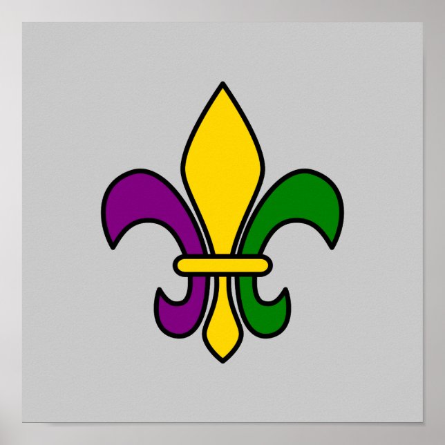 Mardi-Gras-Fleur-de-lys Poster (Vorne)