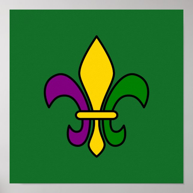 Mardi-Gras-Fleur-de-lys Poster (Vorne)