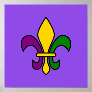 Mardi-Gras-Fleur-de-lys Poster