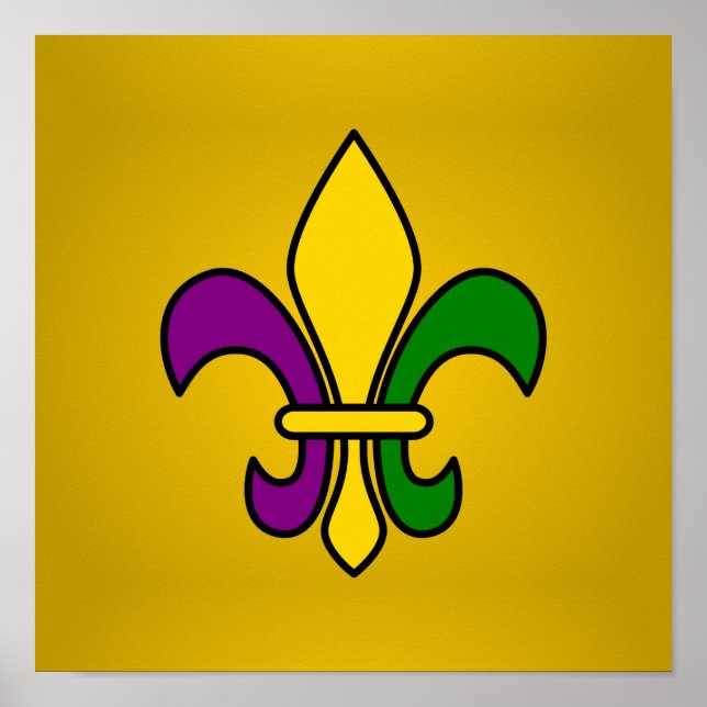 Mardi-Gras-Fleur-de-lys Poster (Vorne)