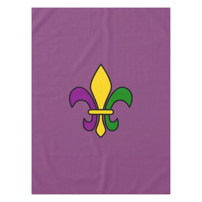 Mardi Gras fleur-de-lys Tischdecke (Vorderseite)