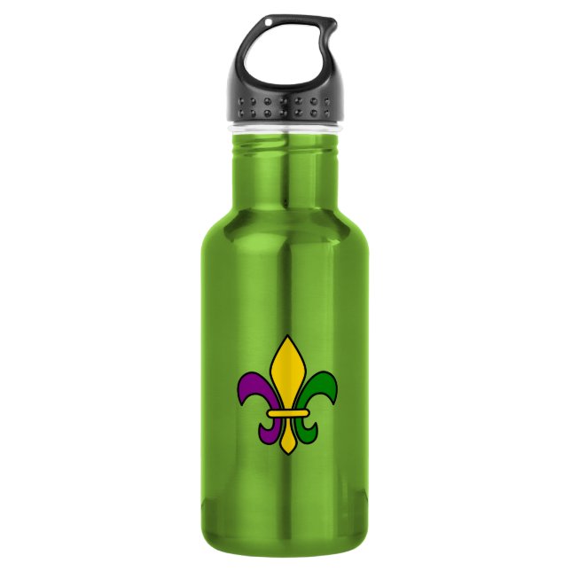 Mardi-Gras-Fleur-de-lys Trinkflasche (Vorderseite)