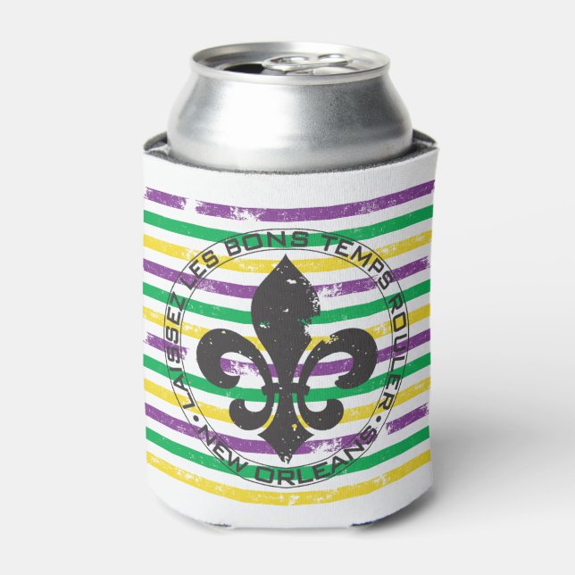 Mardi Gras Fleur di Lis Dosenkühler (Kanne Vorderseite)