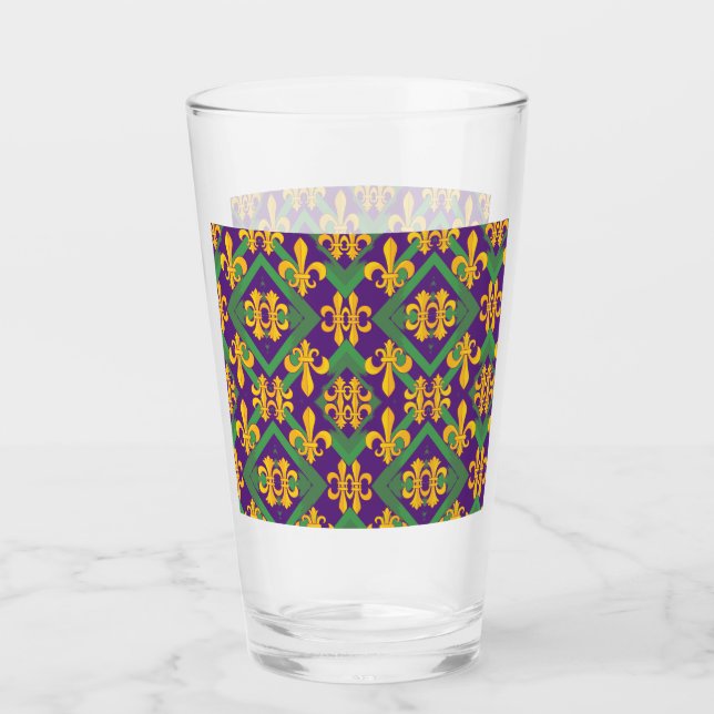 Mardi gras fleur di Lis Glas (Vorderseite)