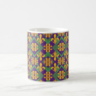 Mardi gras fleur di Lis Kaffeetasse
