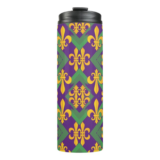 Mardi gras fleur di Lis Thermosbecher (Vorderseite)