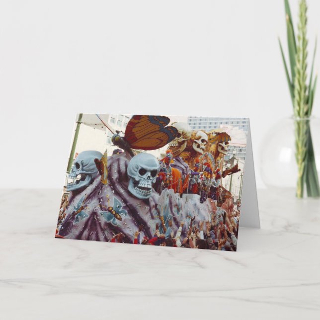 Mardi Gras Float Karte (Vorderseite)