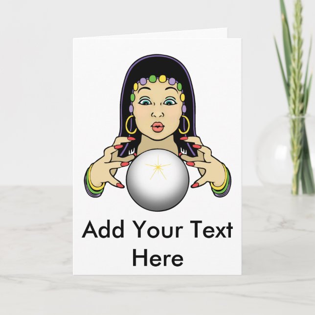 Mardi Gras Fortune Teller Karte (Vorderseite)