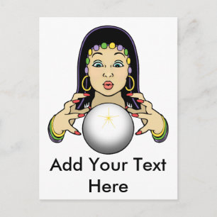 Mardi Gras Fortune Teller Postkarte