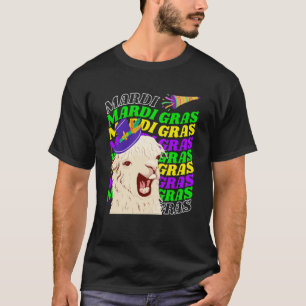 Mardi Gras Frauen Mardi Gras Lama Accessoire T-Shirt