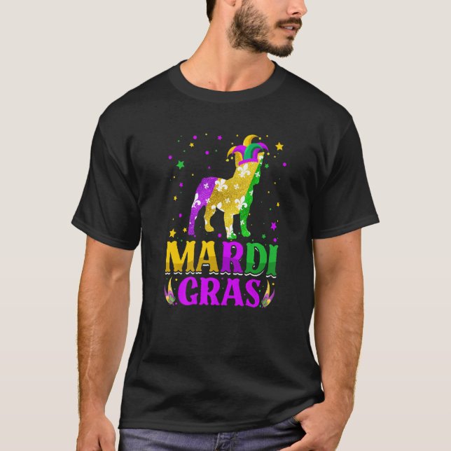 Mardi Gras French Bulldog Dog Carnival Jester T-Shirt (Vorderseite)