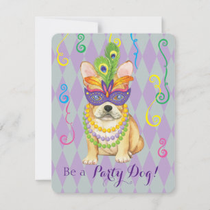 Mardi Gras Frenchie Einladung