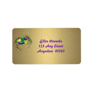 Mardi Gras Fun Adressaufkleber