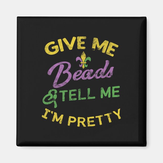 Mardi Gras Funny Beads Einzigartiges Geschenk für  Magnet (Vorne)