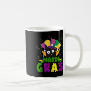 Mardi Gras Funny Black Cat Clown Cat Mardi Kaffeetasse