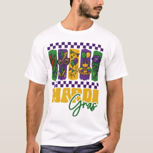 Mardi Gras für Frauen Fat Tuesday Umzug T-Shirt