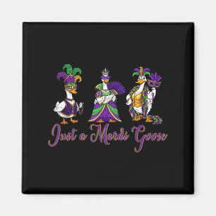Mardi Gras Gans 2026 Geschenk Lustiges T-Shirt Män Magnet