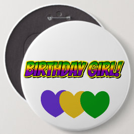 Mardi Gras Geburtstagskarl! Button