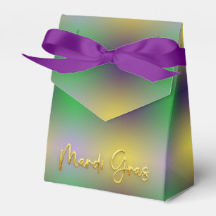 Mardi Gras Gelb, Lila, grün Geschenkschachtel