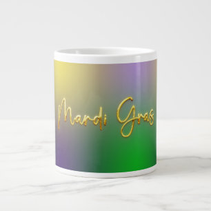 Mardi Gras Gelb, Lila, Grün Jumbo-Tasse