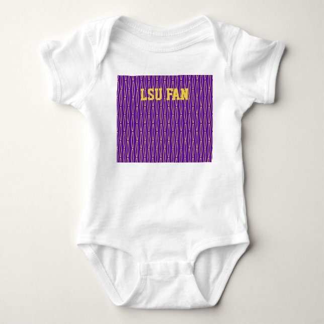 Mardi Gras Geometric Repeat Baby Strampler (Vorderseite)