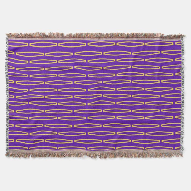 Mardi Gras Geometric Repeat Decke (Vorderseite)