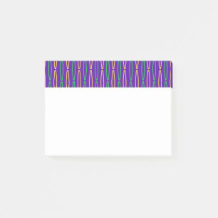 Mardi Gras Geometric Repeat Post-it Klebezettel