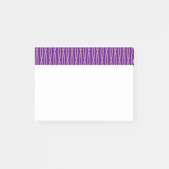 Mardi Gras Geometric Repeat Post-it Klebezettel (Vorderseite)
