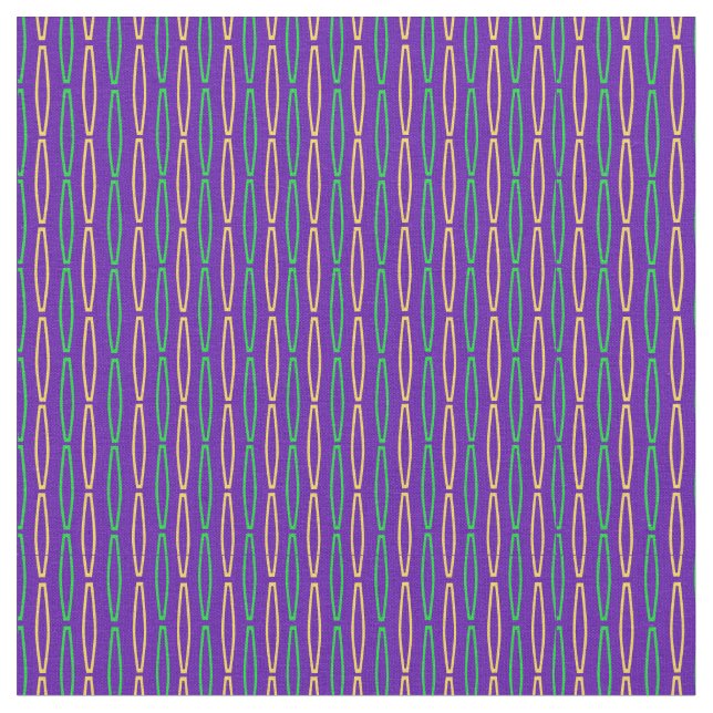 Mardi Gras Geometric Repeat Stoff (Nahaufnahme)