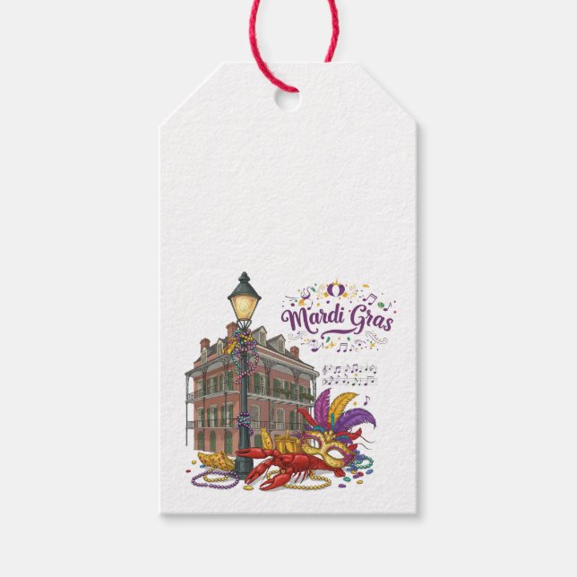 Mardi Gras Geschenkanhänger (Vorderseite)