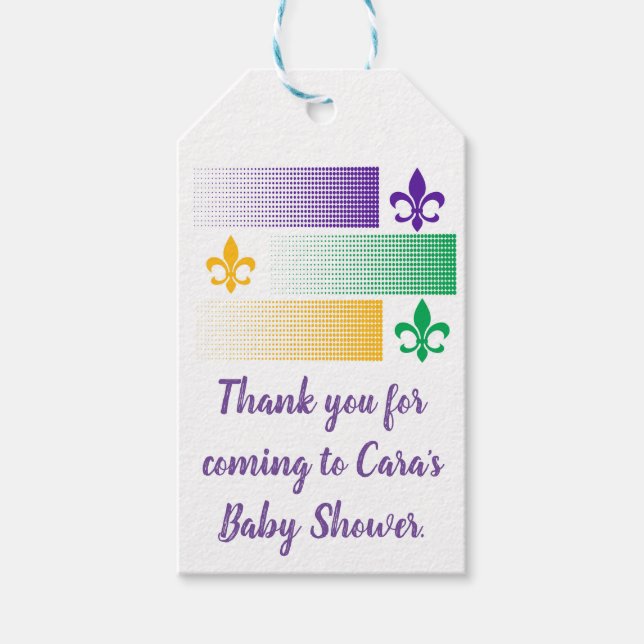 Mardi Gras-Geschenkmarke Geschenkanhänger (Vorderseite)