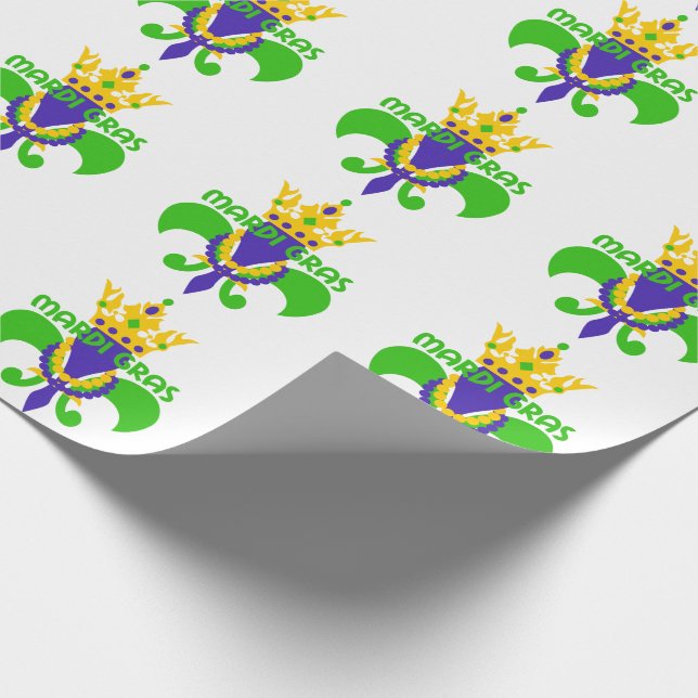 Mardi Gras Geschenkpapier (Ecke)