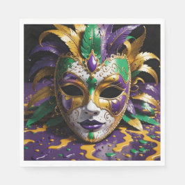 Mardi Gras-Gesichtsmaskenparty Serviette