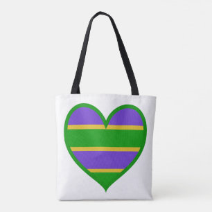 Mardi Gras gestreiftes Herz