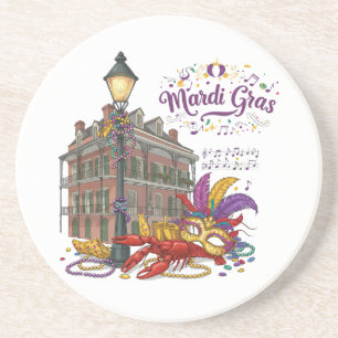 Mardi Gras Getränkeuntersetzer