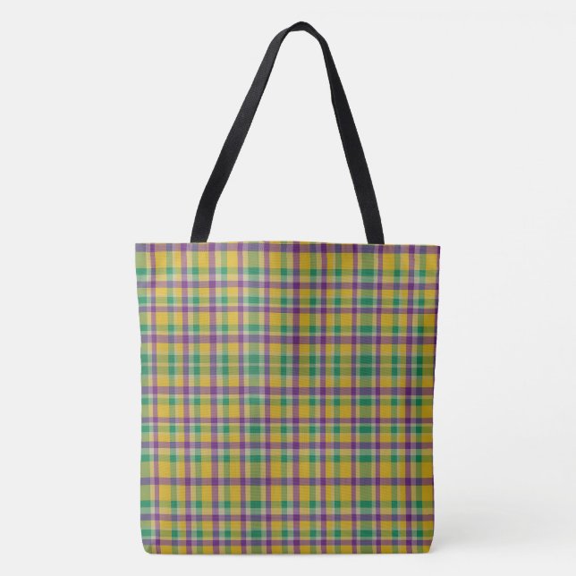 Mardi Gras Gingham gemustert (Vorderseite)