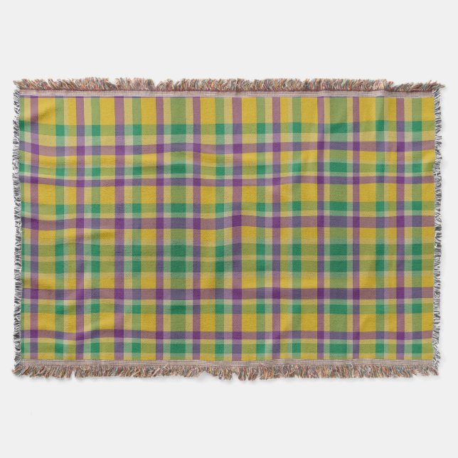 Mardi Gras Gingham gemustert Decke (Vorderseite)