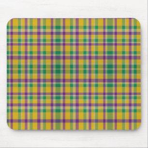 Mardi Gras Gingham gemustert Mousepad